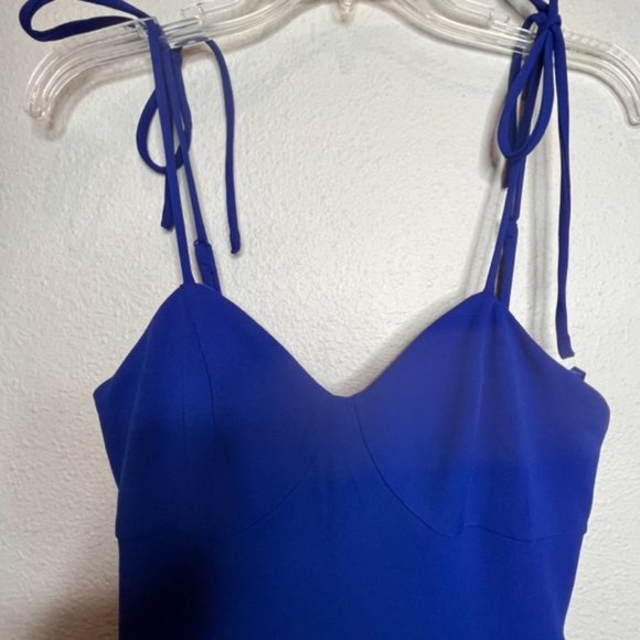 NEW Crystal Sky Strappy Blue Wide Leg Feminine Jumpsuit Medium - Picture 2 of 12